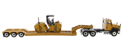 Diecast Masters 85601C 1/50 Cat CT660 Truck, Lowboy & Compactor