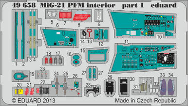 Eduard 49658 1/48 PFM Interior for EDU (Pre-Painted)
