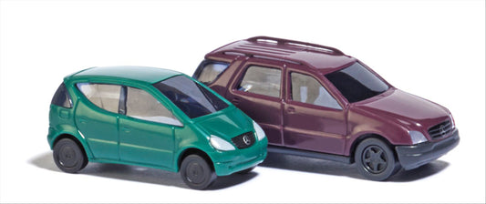 Busch 8310 N Scale Mercedes-Benz A-Class & M-Class 2-Pack