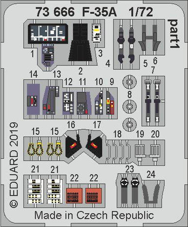 Eduard 73666 1/72 F-35A for Academy (Pre-Painted)