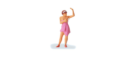 Preiser 28143 HO Scale Woman Spraying Deodorant