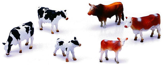 New Ray 05593-E 1/32 Country Life Farm Cattle, 6-Piece Set