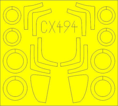 Eduard CX494 1/72 Mask MiG29SMT for ZVE Canopy Mask Set