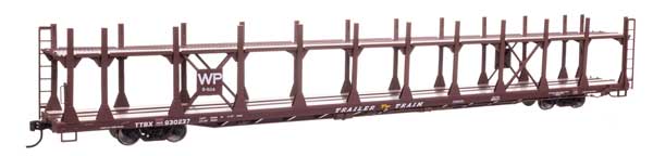 Walthers Mainline 8047 HO Scale 89' Flatcar w/Bi-Level Open Auto Rack - Ready to
