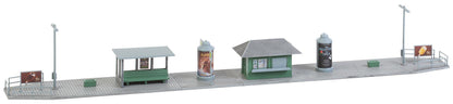 Faller 120207 HO Scale Halt Bus/Tram Stop, Weathered Kit