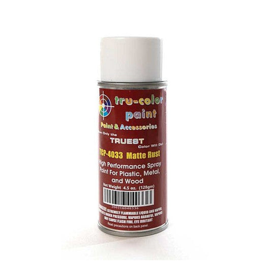 Tru-Color Paint 4033 All Scale Aerosol Spray Paint 4.5oz 135ml Can -- Matte Rust
