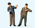 Preiser 63102 I Scale Railroad Engineer & Fireman in Cab Set #1