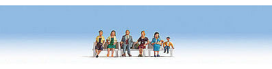 Noch 15533 HO Scale Seated People -- Set #3 pkg(6)