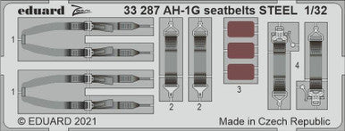 Eduard 33287 1/32 AH-1G Seatbelts STEEL Photo Etch