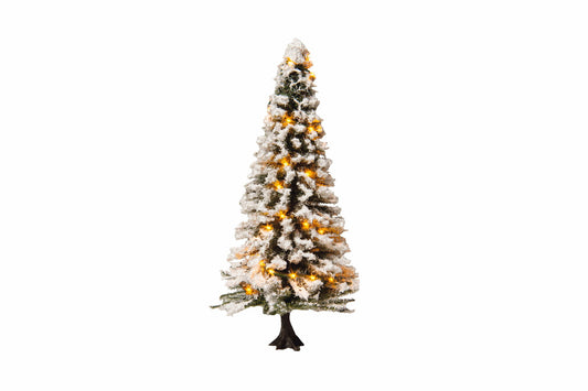 Noch 22130 All Scale Snow-Covered Christmas Tree, 30 LEDs, 12 cm