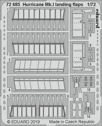 Eduard 72685 1/72 Hurricane Mk.I Landing Flaps for Arma Hobby