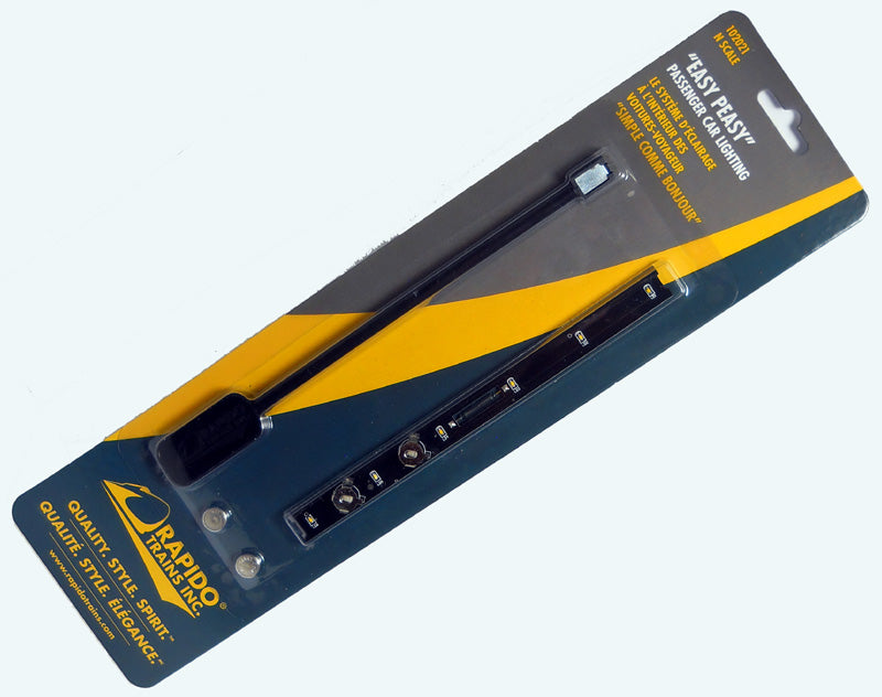 Rapido 102143 N Scale Easy-Peasy Passenger Car Lighting Kit -- Track Powered