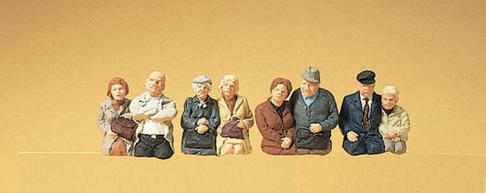 Preiser 10387 HO Scale Seated Couples Figure Set pkg(8)