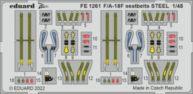 Eduard FE1261 1/48 F/A-18F Seatbelts STEEL 1/48