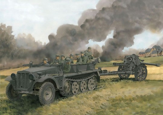 Dragon Models 6939 1/35 SdKfz 10 Ausf A Halftrack w/10.5cm LeFH18/40 Gun