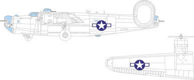 Eduard EX1043 1/48 B-24J Liberator US National Insignia MASK