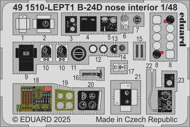 Eduard 491510 1/48 B-24D Nose Interior Photo Etched Set for HOBBY