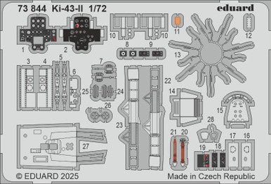 Eduard 73844 1/72 Ki-43-II Photo Etched Set for ARMA HOBBY Kit