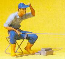 Preiser 45503 G Scale Pedestrians Fisherman w/Accessories