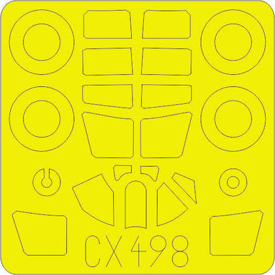 Eduard CX498 1/72 Mask P-40N for SHY Canopy Mask Set