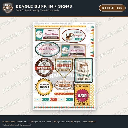 Alpine Railworks 30947G G Scale Roadside Signs - Dog-Shaped Inn