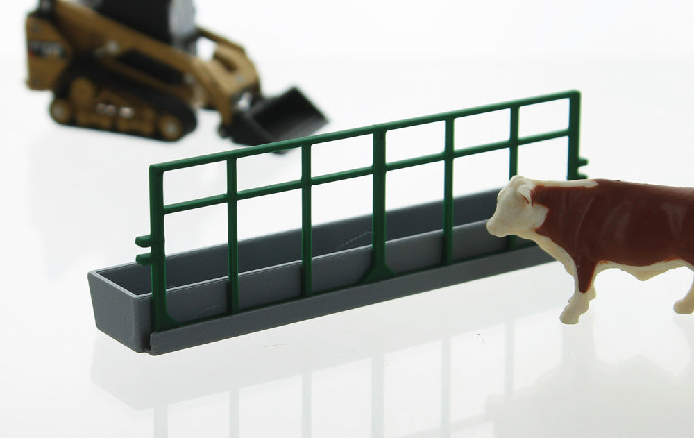 3D To Scale 64-309-GR 1/64 – Livestock Bunk Feeder 20ft Green Model