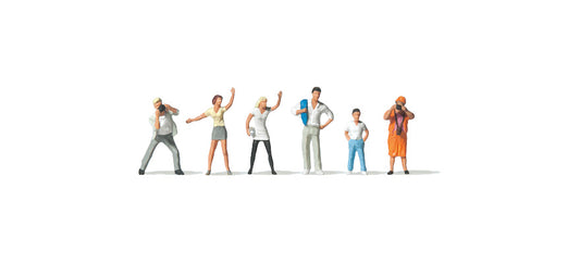 Preiser 79085 N Scale Spectators Figure Set (6 Figures)