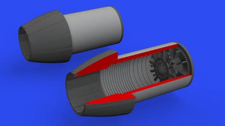 Eduard 648804 1/48 Aircraft- EA18G Exhaust Nozzles for MGK (Resin)