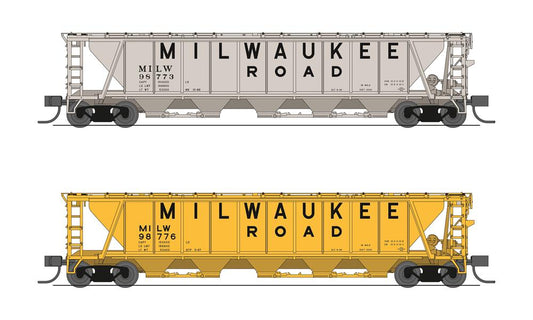 Broadway Limited 7262 N H32 Cvd Hopper Milw 2Pk