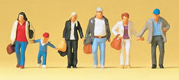Preiser 79192 N Scale Pedestrians Walking Travellers #3 pkg(6)