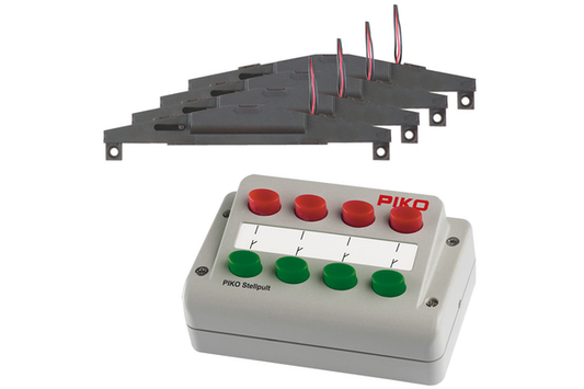 Piko 55392 HO Scale 4 Switch Machines w/Control Panel