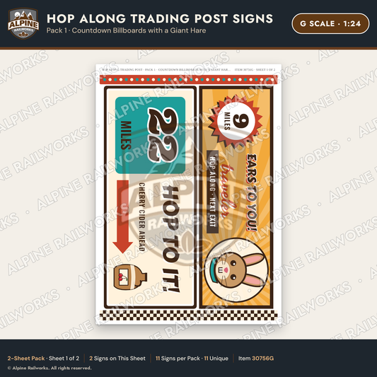 Alpine Railworks 30756G G Scale Roadside Signs - Trading Post