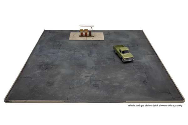 Walthers Cornerstone 933-3544 HO Scale Gas Station Asphalt Parking Lot -- Kit - Set of 2 sections; Each: 10-7/16 x 5-1/4"  26.6 x 13.3cm