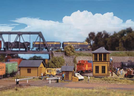 Walthers Cornerstone 933-3852 N Scale Trackside Structures Set -- Kit - Three structures and accessories