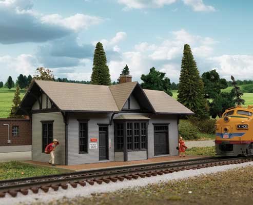 Walthers Cornerstone 933-3894 N Scale Golden Valley Depot -- Kit - 4 x 2-1/8 x 2"  10.1 x 5.3 x 5cm