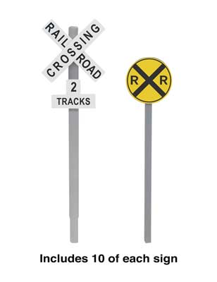 Walthers SceneMaster 4197 HO Railroad Crossing Signs Set