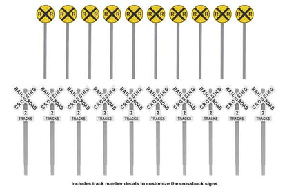 Walthers SceneMaster 4197 HO Railroad Crossing Signs Set
