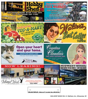 Walthers SceneMaster 4253 HO Wall-Mounted Billboards Kit pkg(3)