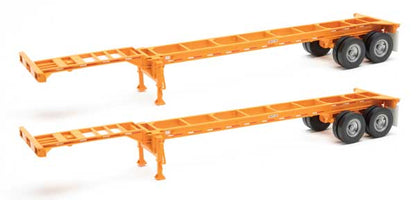 Walthers SceneMaster 4552 HO 40' Container Chassis Orange