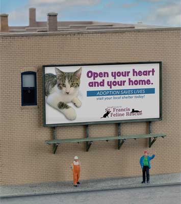 Walthers SceneMaster 949-9020 N Scale Wall Mounted Billboard pkg(3) -- Kit