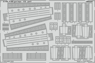 Eduard 32456 1/32 P-40E Gun Bays for Trumpeter