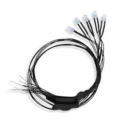 Evans Designs U30 All Scale LED Lights 3mm Universal 7-19 Volt AC, DC, DCC pkg(5) -- White