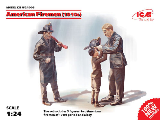 ICM Models 24005 1/24 American Firemen & Boy 1910s (3)