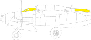 Eduard EX845 1/48 Mask B26K Invader TFace Canopy Mask Set for ICM