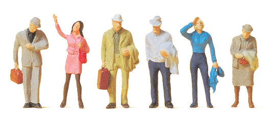 Preiser 14088 HO Scale Waiting Passengers Figures (6)