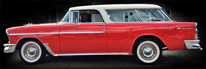 Acme A1807009 1/18 1955 Chevrolet Bel Air Nomad, Red/Beige