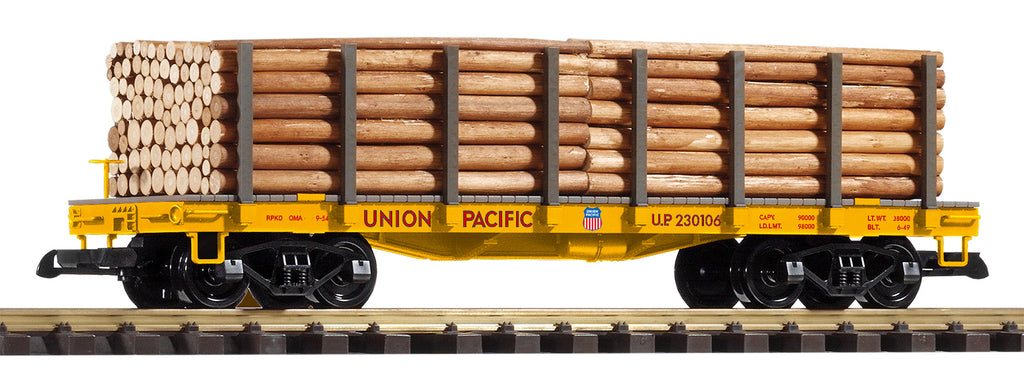 Piko 38798 G Scale UP Flatcar with Log Load