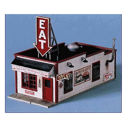 Blair Line 290 O Scale Fred & Red's Hamburgers Kit - 3-1/2 x 7-1/2"