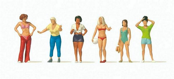 Preiser 10704 HO Scale Women At the Campsite -- pkg(6)