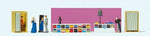 Preiser 10628 HO Scale Trying On Clothes Clothing Shop Interior